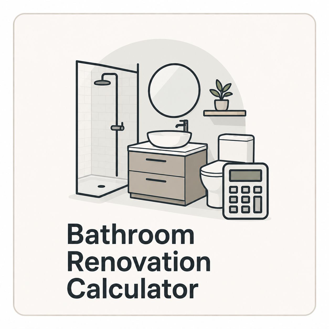 Bathroom renovation calculator thumbnail.