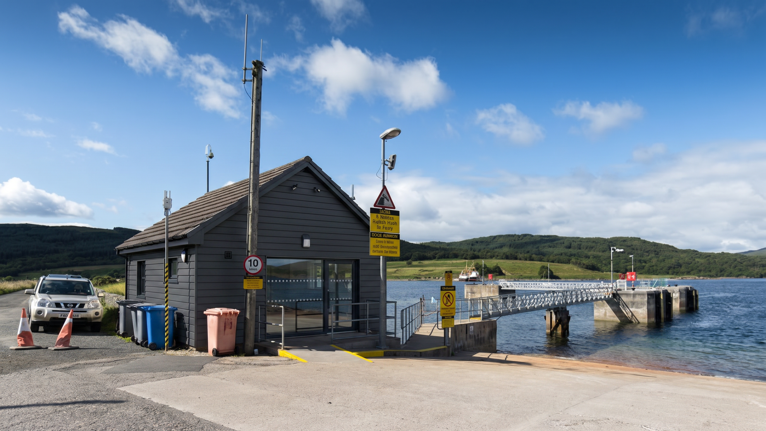 Infrastructure project image used as a previous works example at Colintraive Ferry.